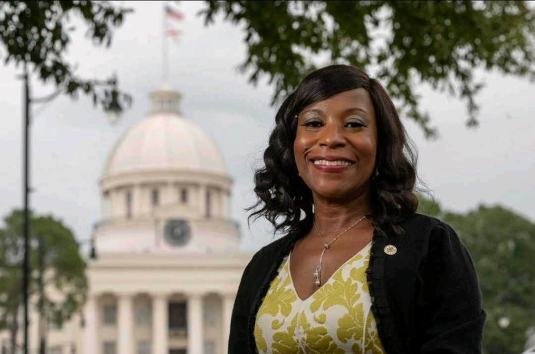 Secretary of the Alabama Department of Early Childhood Education Dr. Cooper standing in front of the state capitol building.